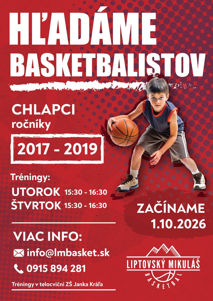 Nábor chlapcov ročníkov 2017 – 2019